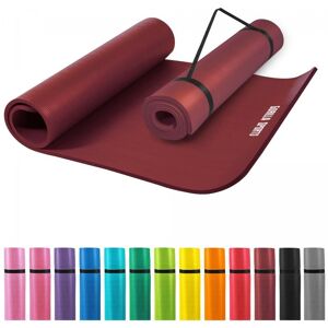 Gorilla Sports - Tapis en mousse grand - 190x100x1,5cm (Yoga - Pilates - sport à domicile) - Couleur : bordeau - bordeau - Publicité