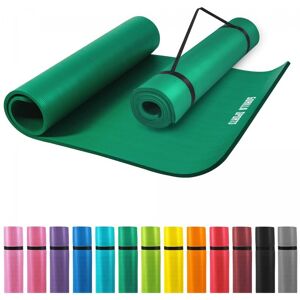 Gorilla Sports - Tapis en mousse grand - 190x100x1,5cm (Yoga - Pilates - sport à domicile) - Couleur : vert - vert - Publicité