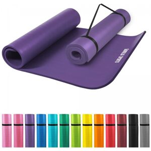 Gorilla Sports - Tapis en mousse grand - 190x100x1,5cm (Yoga - Pilates - sport à domicile) - Couleur : violet - violet - Publicité