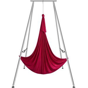 Vevor - Kit Balancoire de Yoga Aerien et Hamac, Support de Yoga Professionnel 295 cm de Hauteur, Hamac Rouge 6x2,6 m, Capacite de Charge Maximale de 250 kg, pour Fitness Musculation Pilates Gym Maison - Publicité