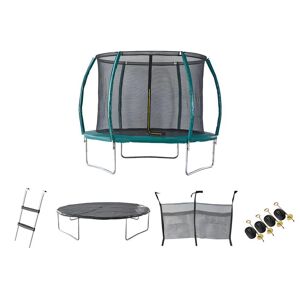 Vente-unique Trampoline avec filet de protection intérieur, échelle, bâche et kit d'ancrage - D.305 cm - WALLABY