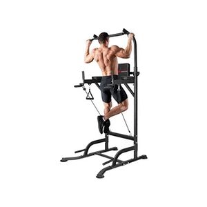 GENERIQUE Barre de traction Ajustable - HOMEFITNESSCODE - MAX 150KG Réglage 6 Niveaux Station Musculation - Noir - Publicité