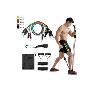 GENERIQUE 11 pcs / ensemble caoutchouc naturel Latex Fitness bandes de résistance exercice élastique Pul Multicolore - Publicité