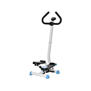 HOMCOM Stepper Fitness avec guidon ergonomique - écran LCD multifonction - résistance réglable - acier blanc bleu noir - Publicité