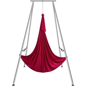 VEVOR Kit Balançoire de Yoga Aérien et Hamac, Support de Yoga Professionnel 295 cm de Hauteur, Hamac Rouge 6x2,6 m, Capacité de Charge Maximale de 250 kg, pour Fitness Musculation Pilates Gym Maison - Publicité