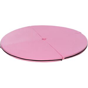 HOMCOM Tapis de pole dance pliable  tapis yoga gymnastique fitness  matelas de protection en PVC  Ø 100 × 5 cm  rose