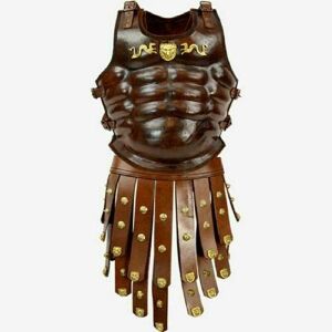 ROYAL HANDICRAFT Armure de corps musculaire en cuir de chevaliers grecs romains, armure SCA, plaque de poitrine, plaque de poitrine - Publicité