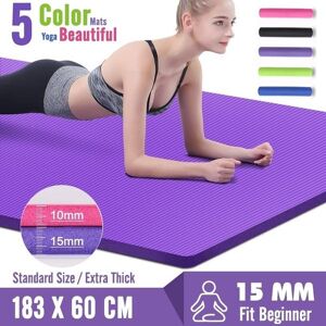 AprSi Tapis de Yoga tapis de Fitness de sport antidérapant 3MM-6MM d'épaisseur tapis de Yoga en mousse confort EVA pour l'exercice, le Yoga et le tapis de gymnastique Pilates - Publicité