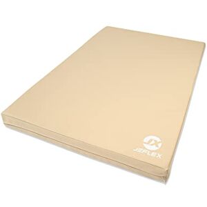 Jeflex Matelas gymnastique beige 100 x 70 x 8 cm fabriqué en Allemagne/Tatami judo portable/matelas pliable peu encombrant et tapis de yoga/tapis de gym enfant pour chambre d'enfant - Publicité