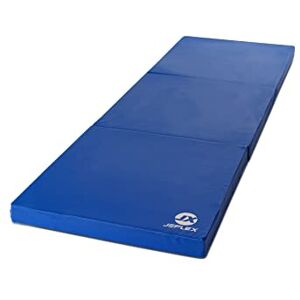 Jeflex Matelas gymnastique pliable bleu 180 x 60 x 6 cm fabriqué en Allemagne/Tatami judo portable/matelas pliable peu encombrant et tapis de yoga/tapis de gym enfant pour chambre d'enfant - Publicité