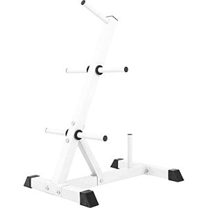 Gorilla SPORTS® Support pour Poids 6 Barres, pour Disques Ø 30 mm, Charge Jusqu'à 200 kg, Acier, Noir/Blanc Rack de Rangement Poids, Stockage d'Haltères, Professionnel, Arbre, Musculation, Gym - Publicité