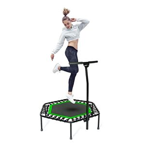 + SportPlus Sportplus Trampoline de Fitness/Gymnastique Système de Cordes Bungee Ø 126 cm Parfait pour l'Intérieur Caches Rebords INCL. Poids de l'Utilisateur jusqu'à 130 kg - Publicité