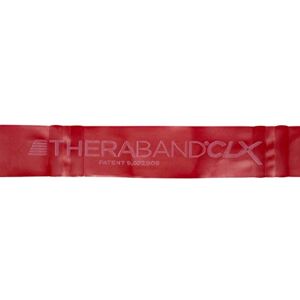 Theraband Bande élastique d'exercice CLX avec boucles consécutives, Bande professionnelle sans latex pour la kinésithérapie, 2,5 m prédécoupés, 11 boucles, Rouge, résistance de 1.7 kg à l'étirement - Publicité