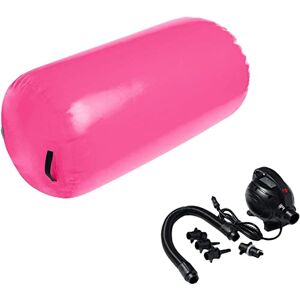 Minetom Gonflable Air Roller 100x60/75/90cm Rouleau d'Air, Cylindre de Gymnastique, Tapis de Gymnastique Gonflable, Convient à la Gymnastique et l’Exercice, Yoga, Taekwondo (Pink, 100 * 60) - Publicité