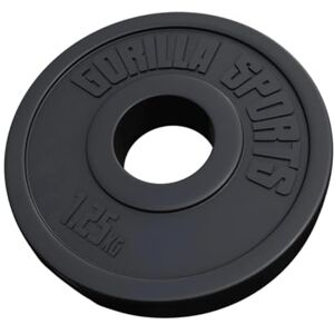 Gorilla SPORTS® Disques de Poids Olympiques, Individuel/Ensemble, 1,25kg, 2,5kg, 5kg, 10kg, 15kg, 30kg Poids, Ø 50mm Disques d'Haltères, Ensemble de Plaques, Musculation, Fitness, Haltérophilie - Publicité