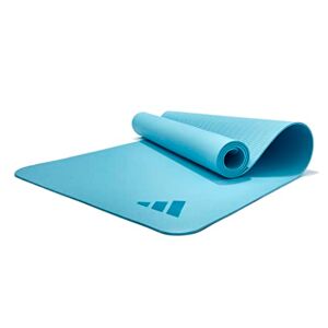Adidas Tapis de Yoga Premium-5mm-Bleu prélavé Unisex-Adult, Blue - Publicité