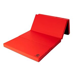 Jeflex Matelas gymnastique pliable rouge 200 x 100 x 8 cm fabriqué en Allemagne/Tatami judo portable/matelas pliable peu encombrant et tapis de yoga/tapis de gym enfant pour chambre d'enfant - Publicité