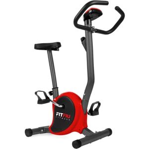 FITFIU Fitness BEST-100 Vélo d'appartement ultra-compact avec disque d'inertie 5kg couleur rouge, réglable sur 8 niveaux, écran LCD, pédales avec sangles de fixation, poids max. 100kg - Publicité