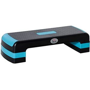 HOMCOM Stepper aérobic fitness hauteur réglable 3 niveaux surface antidérapante plastique 78 x 28 x 20 cm noir et bleu - Publicité