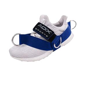 ADIX Sports 1 sangle de cheville pour exercices de remise en forme Pour abducteurs Résistance pour machine à câble Housse de chaussures Ceinture de traction avec 4 points de connexion (bleu) - Publicité