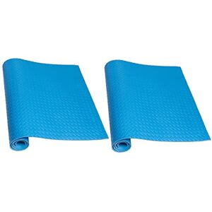 HD Fitness 2 Tapis de sol protection équipement de sport vélo tapis de course antidérapant et insonorisant en EVA avec bandes   Azur 200x100 cm - Publicité