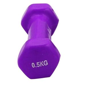 XAEQUO Haltère de Fitness et de Musculation en Vinyle, haltères colorées et Poids de 0,5kg à 5,0kg au Choix (500) - Publicité