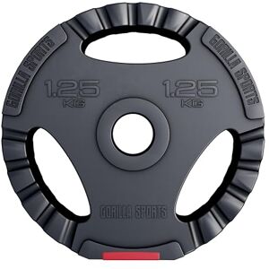 Gorilla SPORTS® Disques de Poids 1,25kg, 2,5kg, 5kg, 10kg, 15kg, Set de 17,5kg, 27,5kg, 30kg, Ø 30/31mm, Plastique Disques d'Haltères, Ensemble de Plaques, Musculation, Haltérophilie, Fitness, Gym - Publicité