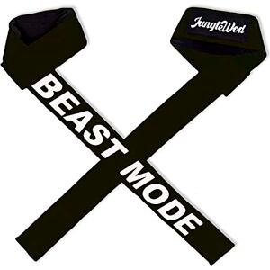 JungleWod Jungle WOD Straps de Levage de Poids Sangles de Levage pour améliorer Votre Prise en haltérophilie, Powerlifting, Gymnase, Crossfit Support rembourré et Design « Beast Mode ». Publicité