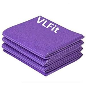 VLFit Tapis de Yoga Pliable antidérapant Tapis Yoga de Voyage 173 x 61 x 0,6 cm – Fitness, Gymnastique, Yoga, Pilates (Violet) - Publicité