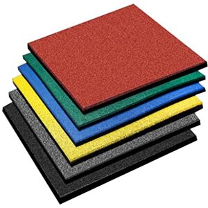 RajoNN Paquet de 4 Tapis de Sol en Caoutchouc Robuste pour Carreaux de Verrouillage Tapis d'exercice Anti-Vibration Antidérapants pour Équipement de Gymnastique et Coussin (Couleur : Rouge, - Publicité