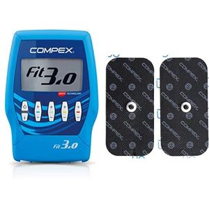 Compex Electrostimulateur Fit 3.0 + Sachet de 2 électrodes Noires 5x10 cm, 1 Snap - Publicité