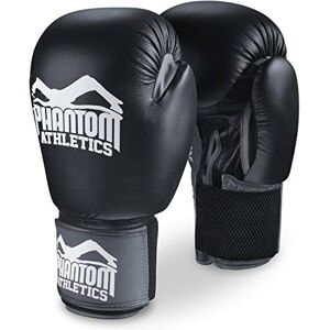 Phantom Athletics Ultra Gants de Boxe Professionnels pour Arts Martiaux, Boxe, Kickboxing, Muay Thai avec Fermeture Velcro élastique, Adulte (Unisexe), Noir/Gris, 10 Oz - Publicité