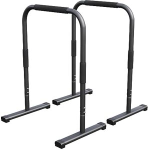 Gorilla SPORTS® Barres Parallèles Paire, Hauteur 94 cm, Charge Max 200kg, Acier Haute, Noir/Bleu/Rouge Station de Dip Parallettes, Dips Stand, Push Up Bars, Calisthenics, Musculation, Fitness, Gym - Publicité