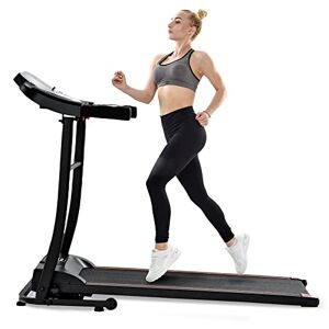 Merax Treadmill Tapis de Course électrique Pliable 1,5 CV 12 km/h Trois Niveaux d'inclinaison différents 12 programmes de Course Support de Tablette USB, Connexion AUX et Bluetooth et écran LED - Publicité