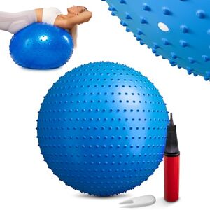 HS HOP-SPORT Hop-Sport Ballon Fitness 65 cm, Ballon de Gymnastique avec Pompe Incluse, Ballon d’Exercices  Robuste et antidérapant pour Gymnastique, Fitness et Yoga, Bleu - Publicité