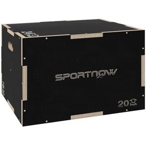 SPORTNOW Box Jump pliométrie 3 en 1 appareil boîte à saut musculation fitness & crossfit plyobox pour box training en bois, hauteur 41/51/61 cm, noir - Publicité