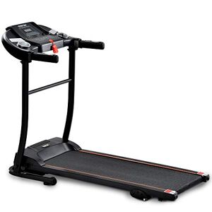 Merax Treadmill Tapis de course électrique pliable 1,5 CV 12 km/h Trois niveaux d'inclinaison différents 12 programmes de course Support de tablette USB, connexion AUX et Bluetooth et écran LED - Publicité