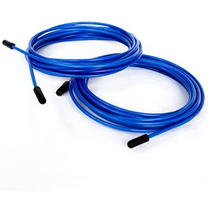 BRANK SPORTS Câbles Bleus de rechange Corde à sauter crossfit   Epaisseur 2,5mm Longueur 3m50   Pack de 2 câbles en acier avec jeux complets de fixation pour BRANK Rope   Idéal confirmés aux double under - Publicité