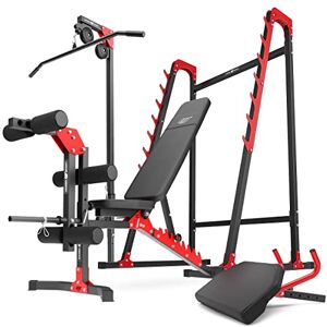 Marbo Sport Ensemble MH26   Banc de Musculation MH-L115 + Support haltères MH-S204 + entraîneur de Jambes MH-A102 + Station de Traction LAT MH-W104 + Bureau curl MH-A101 - Publicité