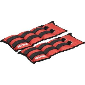 Gorilla SPORTS® Poids de Cheville Paire de 1kg à 10kg ou Set Complet, Poignet Réglable Manchette de Poid, Bandes Lestées, Bracelet Lesté, pour Bras, Exercice, Jogging, Marche, Musculation, Fitness - Publicité