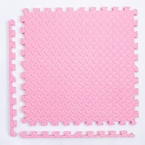 KAYEF Tapis de Jeu en Mousse Souple à 12 Carreaux (2,5 cm d'épaisseur) Tapis de Sol en Mousse emboîtable, Tapis de Jeu coloré pour Ramper, Exercice (Couleur : Rose) - Publicité