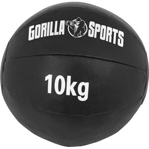 Gorilla Sports® Medecine Ball Individuel/Ensemble 1kg, 2kg, 3kg, 4kg, 5kg, 6kg, 7kg, 8kg, 9kg, 10kg Poids, Ø 29 cm, Antidérapante, Noir Slam Ball, Balles de Poids, pour Fitness, Musculation, Gym - Publicité