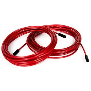 BRANK SPORTS Câbles Rouges de Rechange Corde à Sauter Crossfit   Epaisseur 2,5mm Longueur 3m50   Pack de 2 câbles en Acier avec Jeux complets de Fixation pour Brank Rope   Idéal confirmés aux Double Under - Publicité