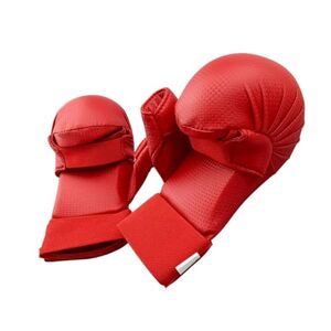 F Fityle Gants de Kickboxing Gants de karaté Gants d'arts Martiaux Gants de Boxe Respirants Gants MMA pour karaté Fitness Grappling Sparring, Rouge XS - Publicité