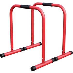 Gorilla SPORTS® Barres Parallèles Paire, Hauteur 73 cm, Charge Max 200kg, Acier Haute, Noir/Bleu/Rouge Station de Dip Parallettes, Dips Stand, Calisthenics, Push Up Bars, Musculation, Fitness, Gym - Publicité