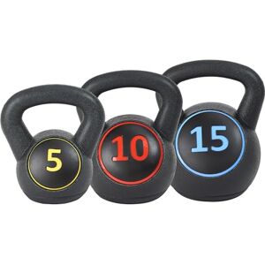 Sporzon! Kettlebell à poignée large pour exercices de fitness, comprend 2,3 kg, 4,5 kg, 6,8 kg, multicolore - Publicité