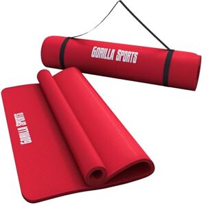 Gorilla SPORTS® Tapis de Yoga 190x60x1,5 cm ou 190x100x1,5 cm, avec Sangle de Transport, Antidérapant, Couleurs au Choix Tapis de Fitness, de Gymnastique, Mat, Entraînement, pour Pilâtes, Exercice - Publicité