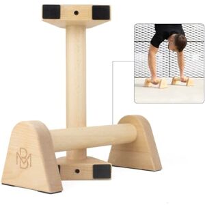 Müller & Blum Barres Parallèles en Bois, Calisthenics, Push Up Bar Fitness, Gymnastique, poignées ergonomiques pour pompes, Musculation Poids du Corps, Parallettes stables et durables - Publicité