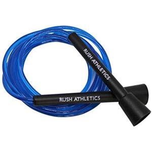 Corde de vitesse Rush Athletics jaune Corde à sauter idéale pour la boxe, le combat libre, l’entrainement cardio, le remise en forme, 3,35 m, bleu - Publicité