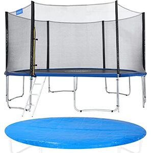 Monzana Trampoline Ø 426 cm Certifié TÜV SÜD GS Set Complet Filet de sécurité Bâche de Protection Echelle Coussin Jardin Jeux - Publicité